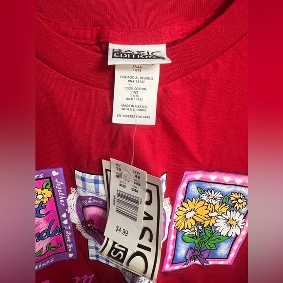 Vintage Valentine’s Day Tee-NWT-Size:Large-Basic Edition - Picture 7 of 10